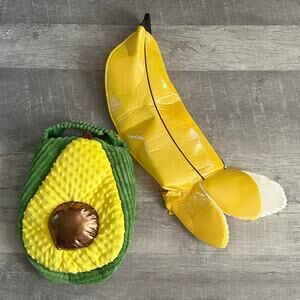Thrills & Chills Dog Costume Bundle Size Medium Avacado Banana Cosplay Halloween